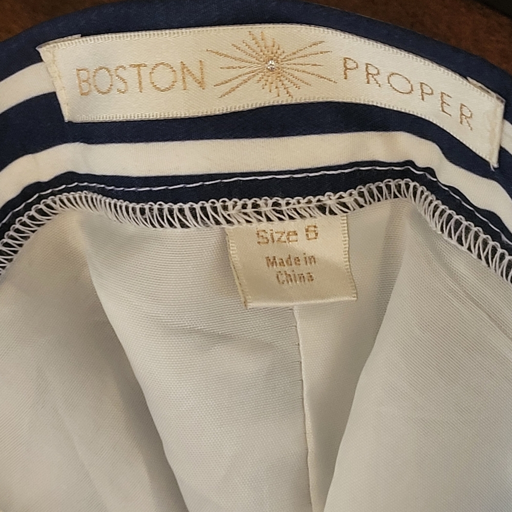 Boston Proper Size 6 Polyester Pleated A-line Skirt Purple/Pink/Blue/White - Picture 7 of 7